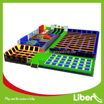 CE approved high quality rectangular trampoline park for sale
